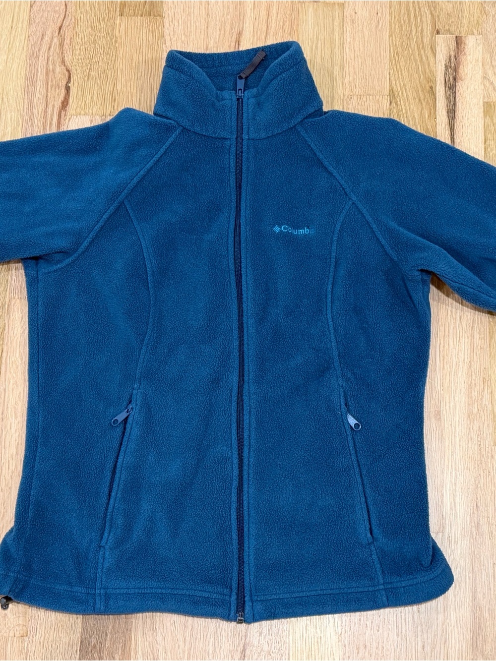 Columbia Women’s Full Zip Fleece Jacket Teal Blue – Size M